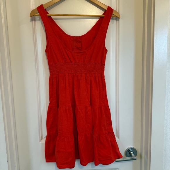 Arizona Jean Company red tiered cottagecore Dress size XS coquette Americana - Picture 2 of 10